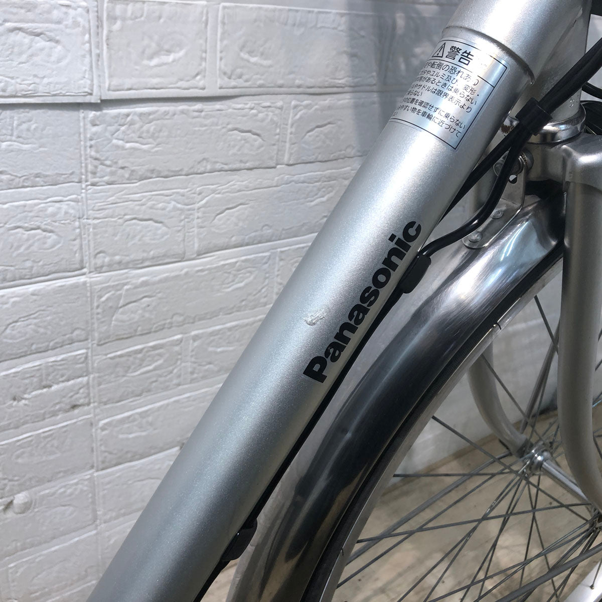 中古電動自転車 新品バッテリー パナソニック ビビ TX シルバー 26インチ YA104