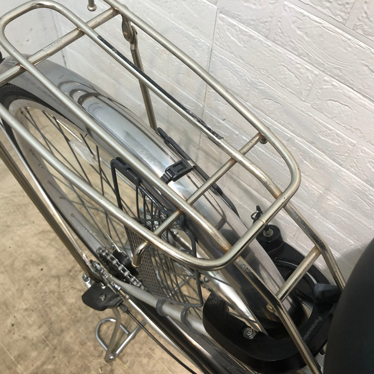 中古電動自転車 新品バッテリー パナソニック ビビ TX シルバー 26インチ YA104