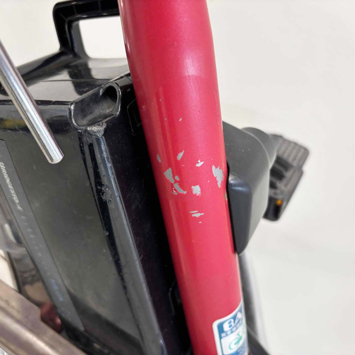 中古電動自転車 パナソニック ビビDX レッド 26インチ YJ043