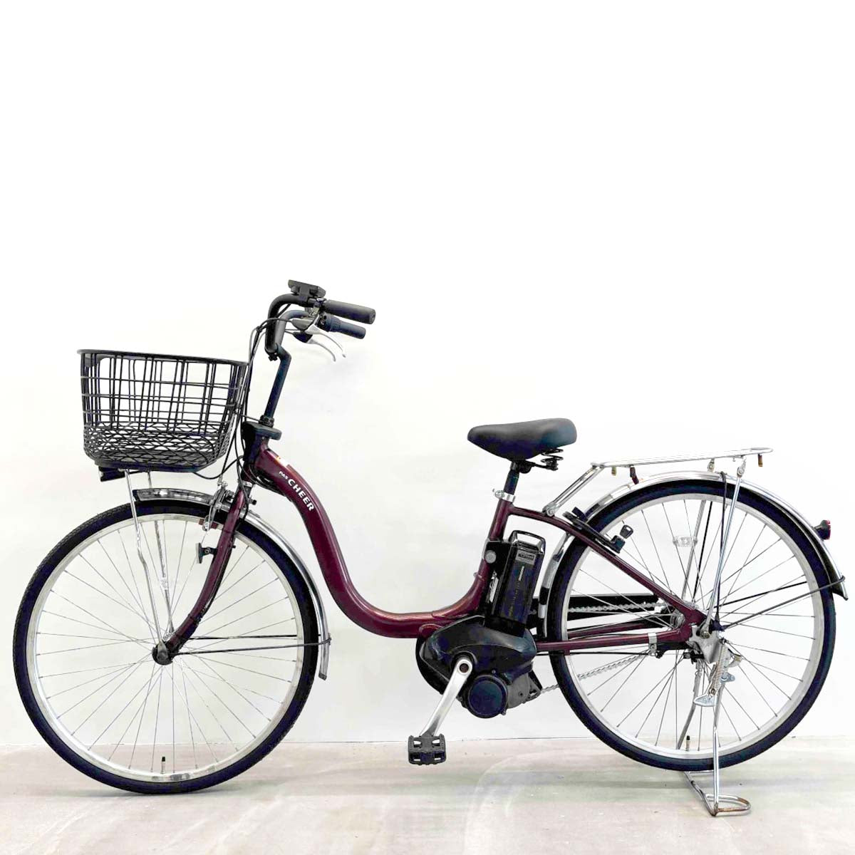 中古電動自転車 ヤマハ PAS チア AEON ブラウン 26インチ YJ044