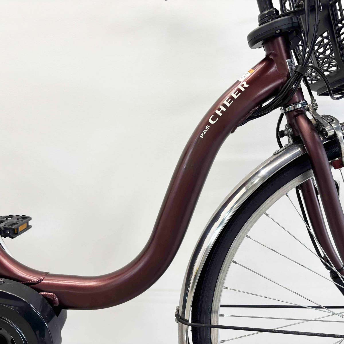 中古電動自転車 ヤマハ PAS チア AEON ブラウン 26インチ YJ044
