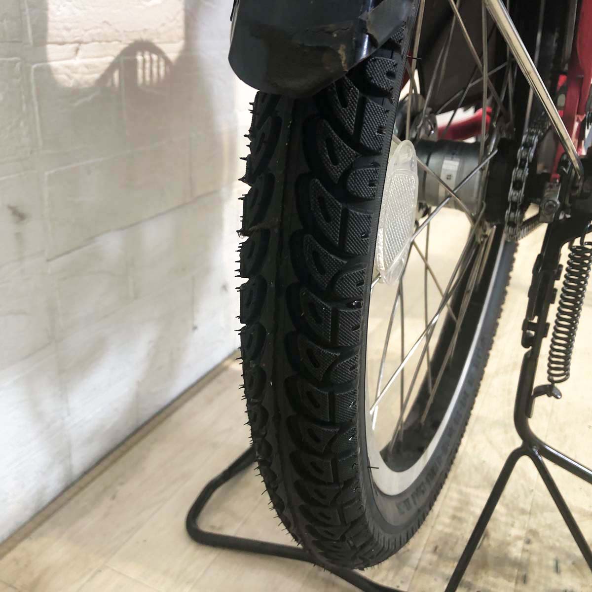 中古電動自転車 ブリヂストン アンジェリーノプティットe レッド 20インチ YG025