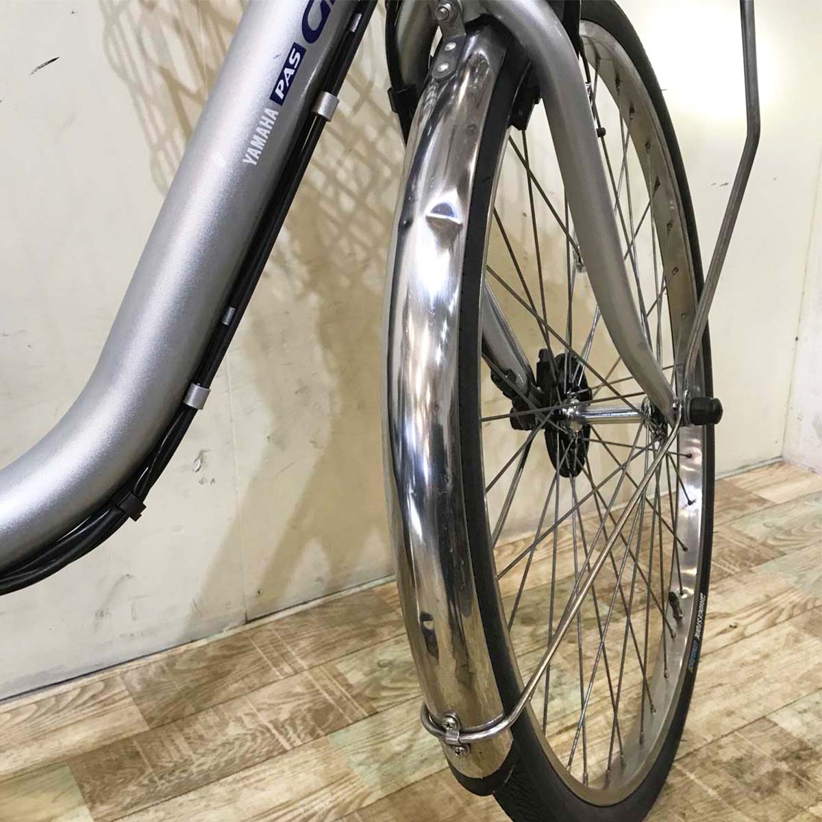 中古電動自転車 ヤマハ PAS GEAR U パス ギア ユー シルバー 26インチ