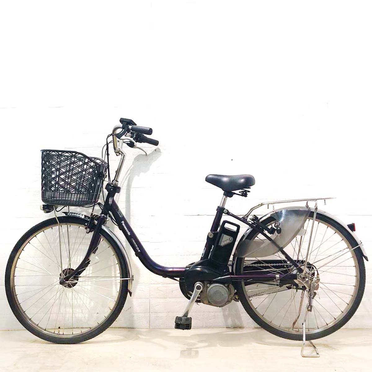 中古電動自転車 パナソニック ビビ DX パープル 24インチ YA111 