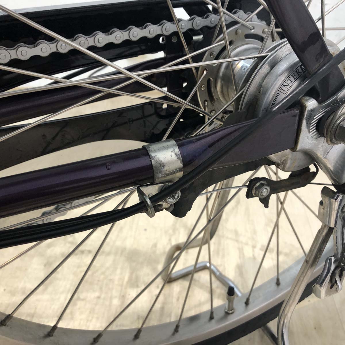 中古電動自転車 パナソニック ビビ DX パープル 24インチ YA111 