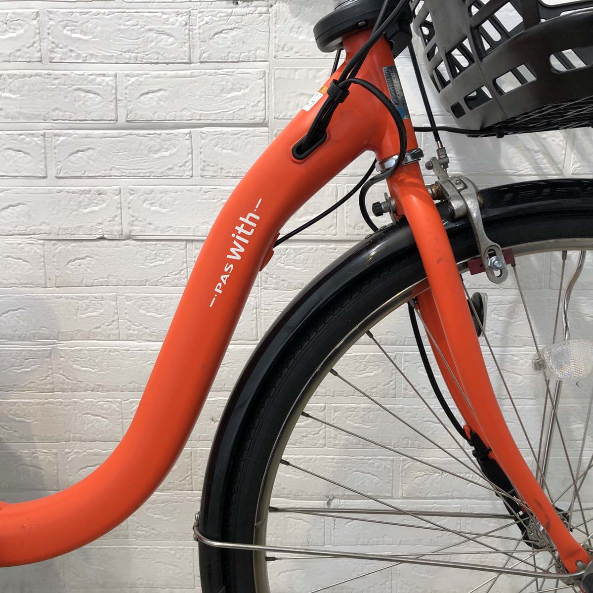 中古電動自転車 ヤマハ PAS ウィズ オレンジ 26インチ YG029