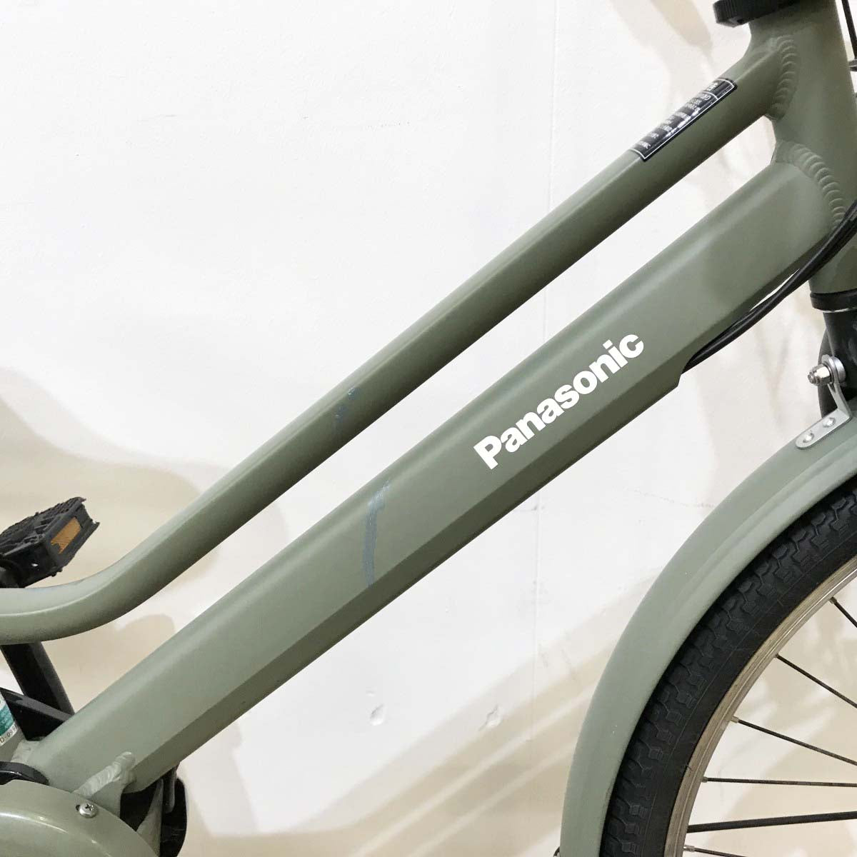 中古電動自転車 パナソニック ティモS カーキ 26インチ KJ103