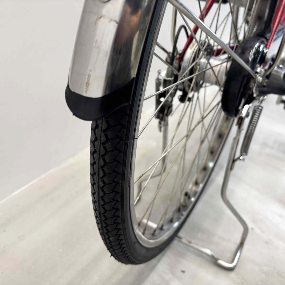 中古電動自転車 パナソニック ビビDX レッド 26インチ YJ049