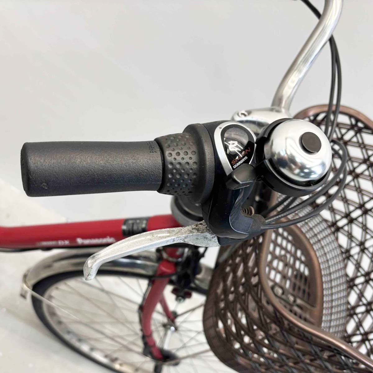 中古電動自転車 パナソニック ビビDX レッド 26インチ YJ049