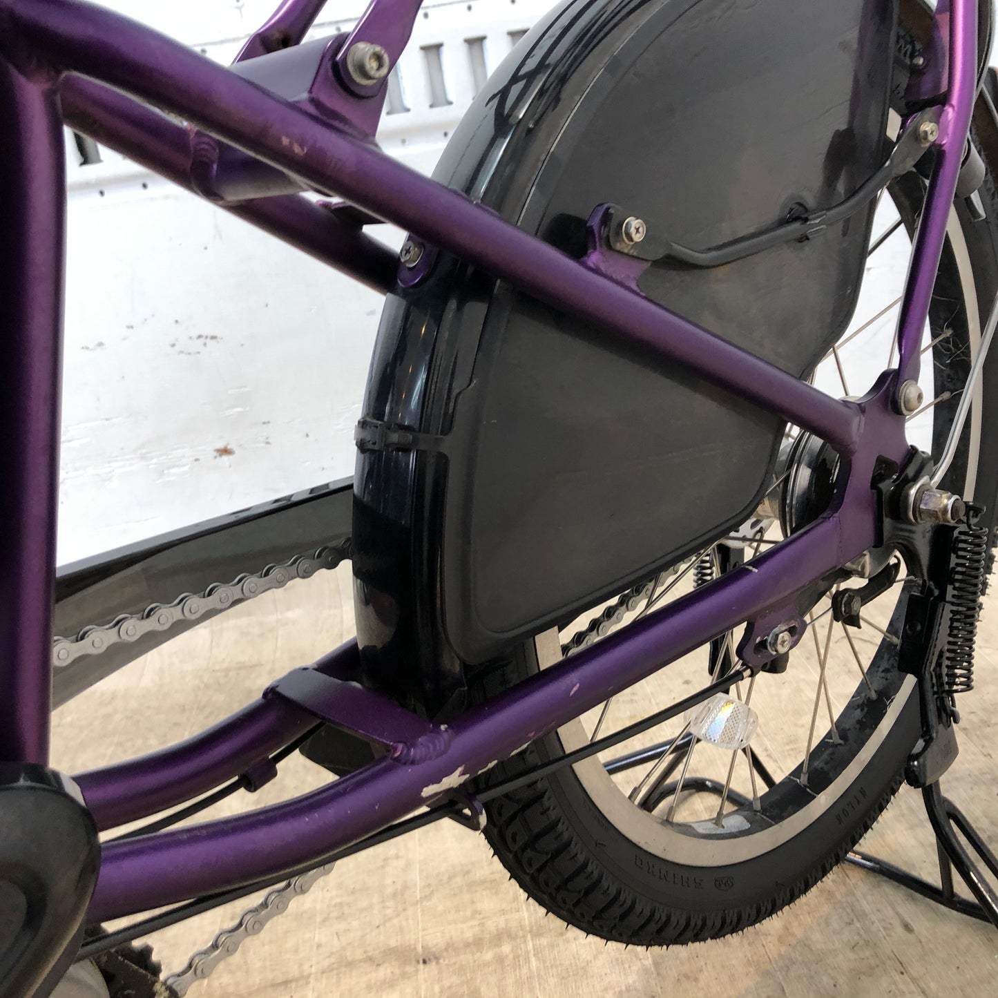 ブリヂストン アンジェリーノ プティット e パープル 20インチ YP014【中古車】