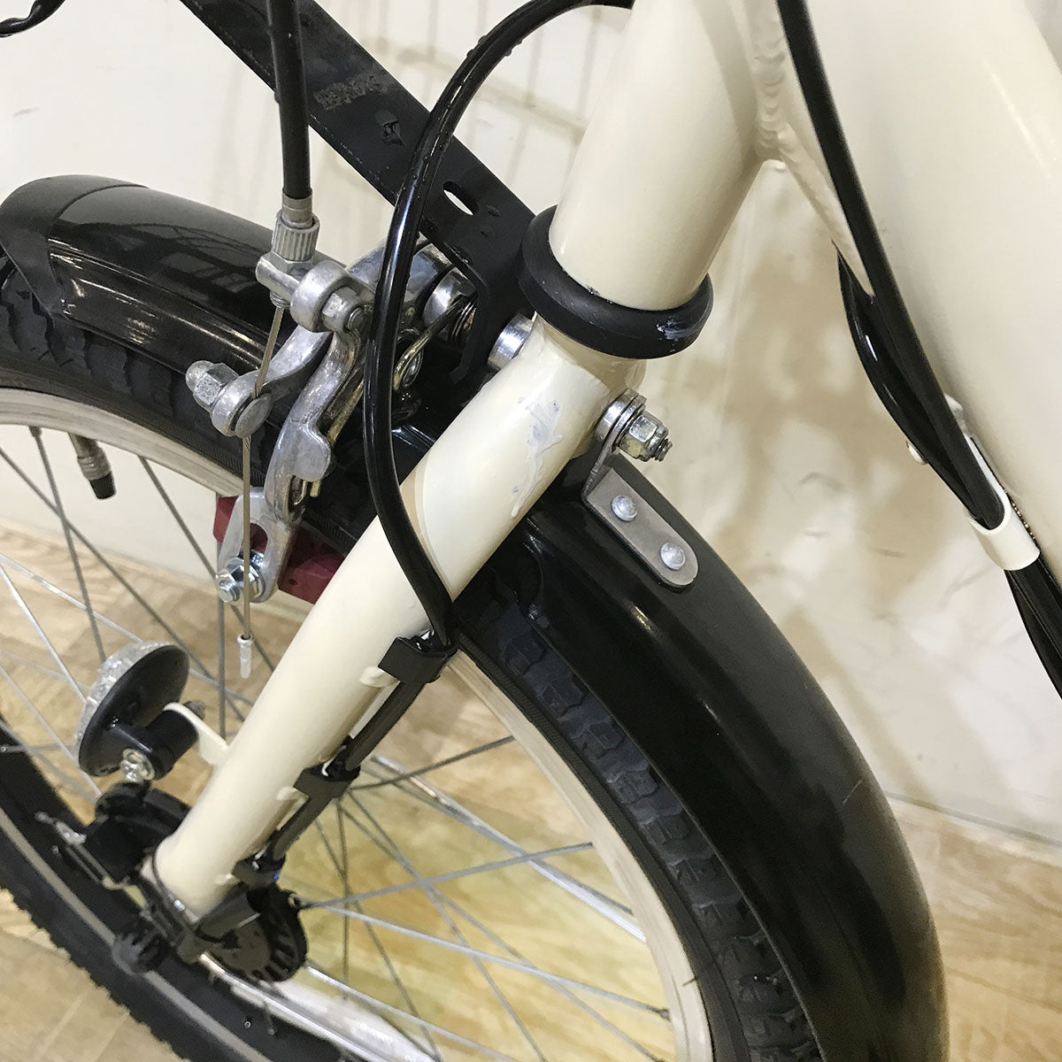 中古電動自転車 ブリヂストン ジョシスワゴン アイボリーホワイト 前20×後18インチ KF030 