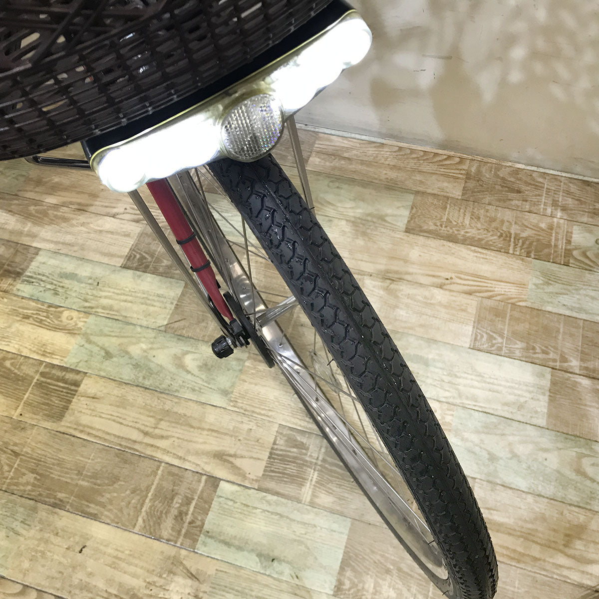 中古電動自転車 パナソニック ビビ DX レッド 26インチ KF031