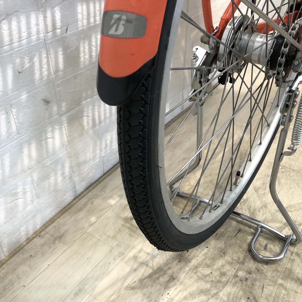 中古電動自転車 ブリヂストン アシスタベーシック オレンジ 26インチ YG033