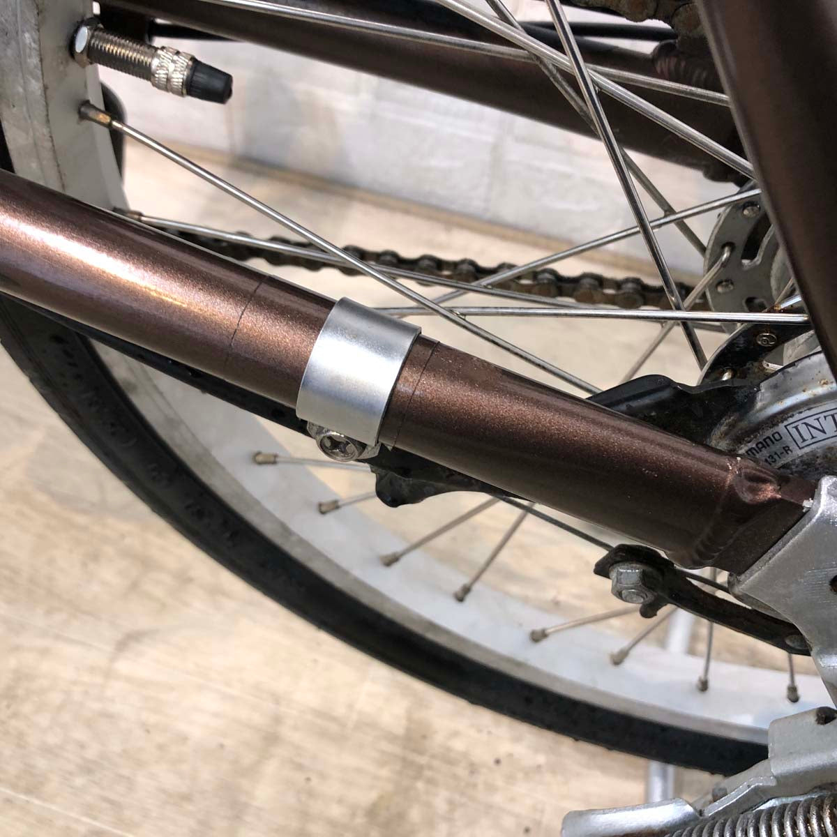 中古電動自転車 パナソニック ビビL 20 ブラウン 20インチ YG035