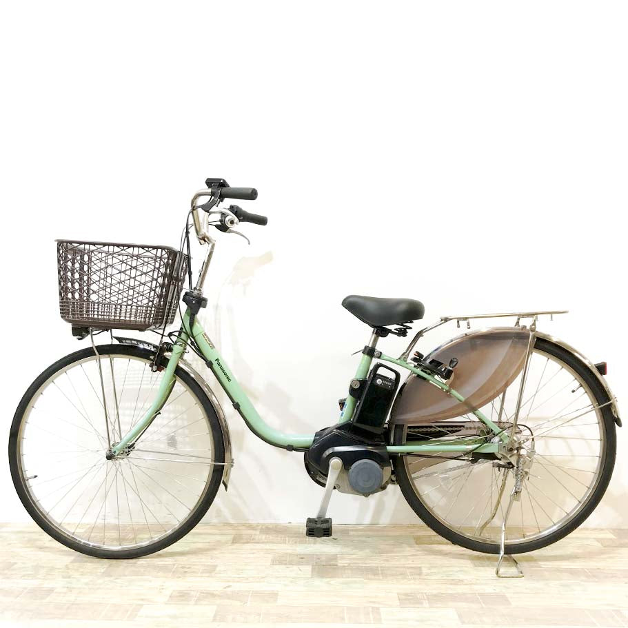 中古電動自転車 パナソニック ビビDX グリーン 26インチ KJ109