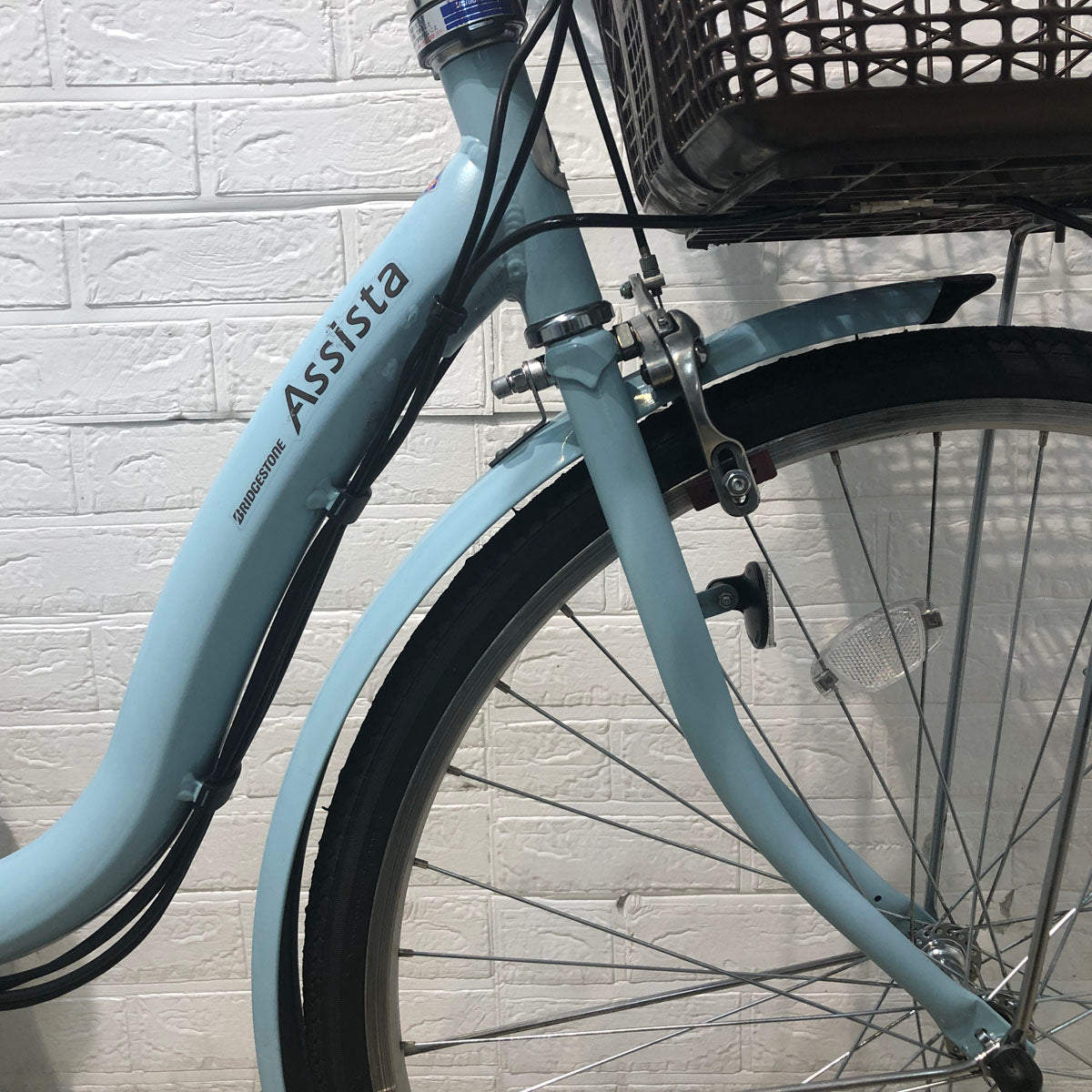 中古電動自転車 新品バッテリー ブリヂストン アシスタ ベーシック ブルー 26インチ YA122