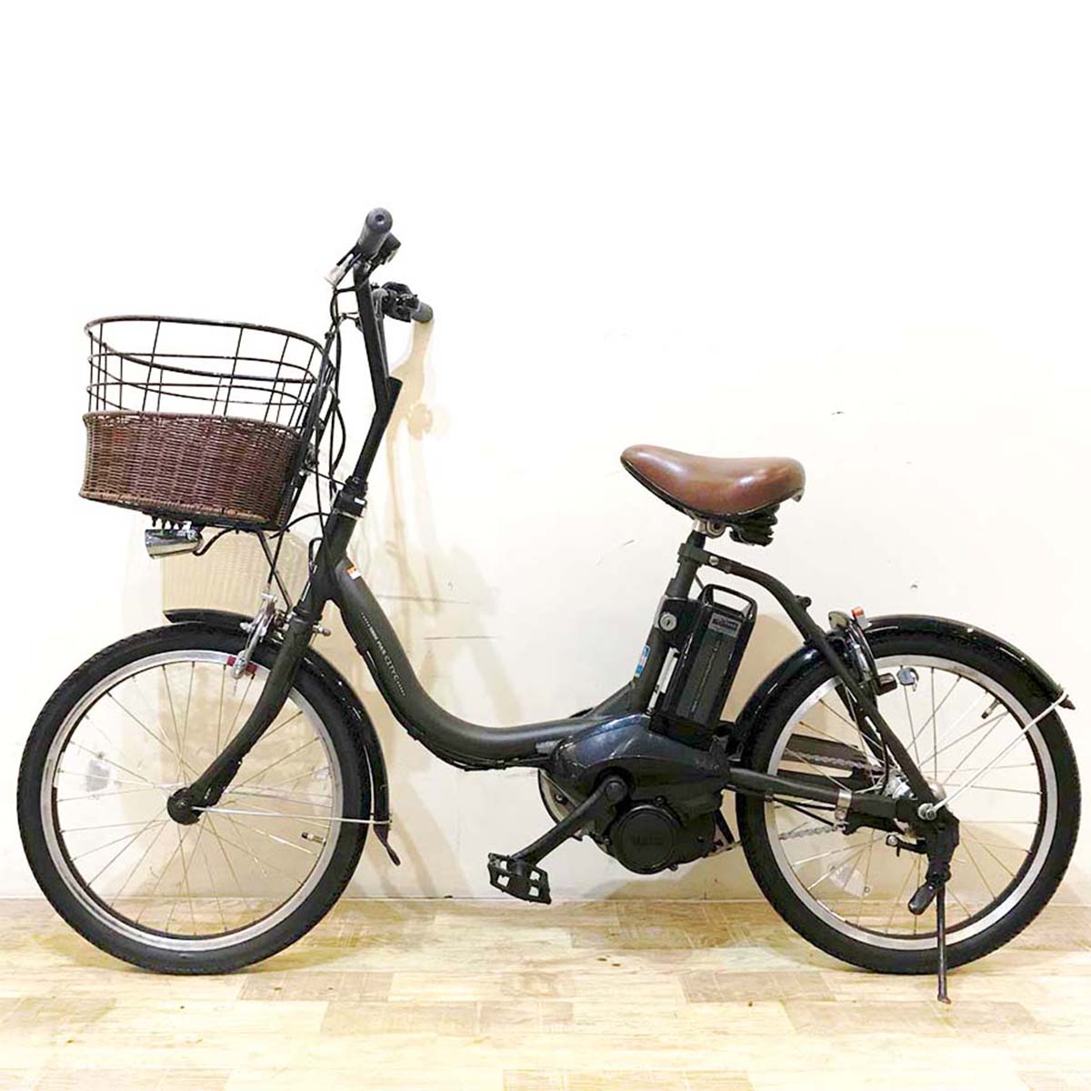 中古電動自転車 ヤマハ PAS CITY C パス シティ C カーキ 20インチ KF037