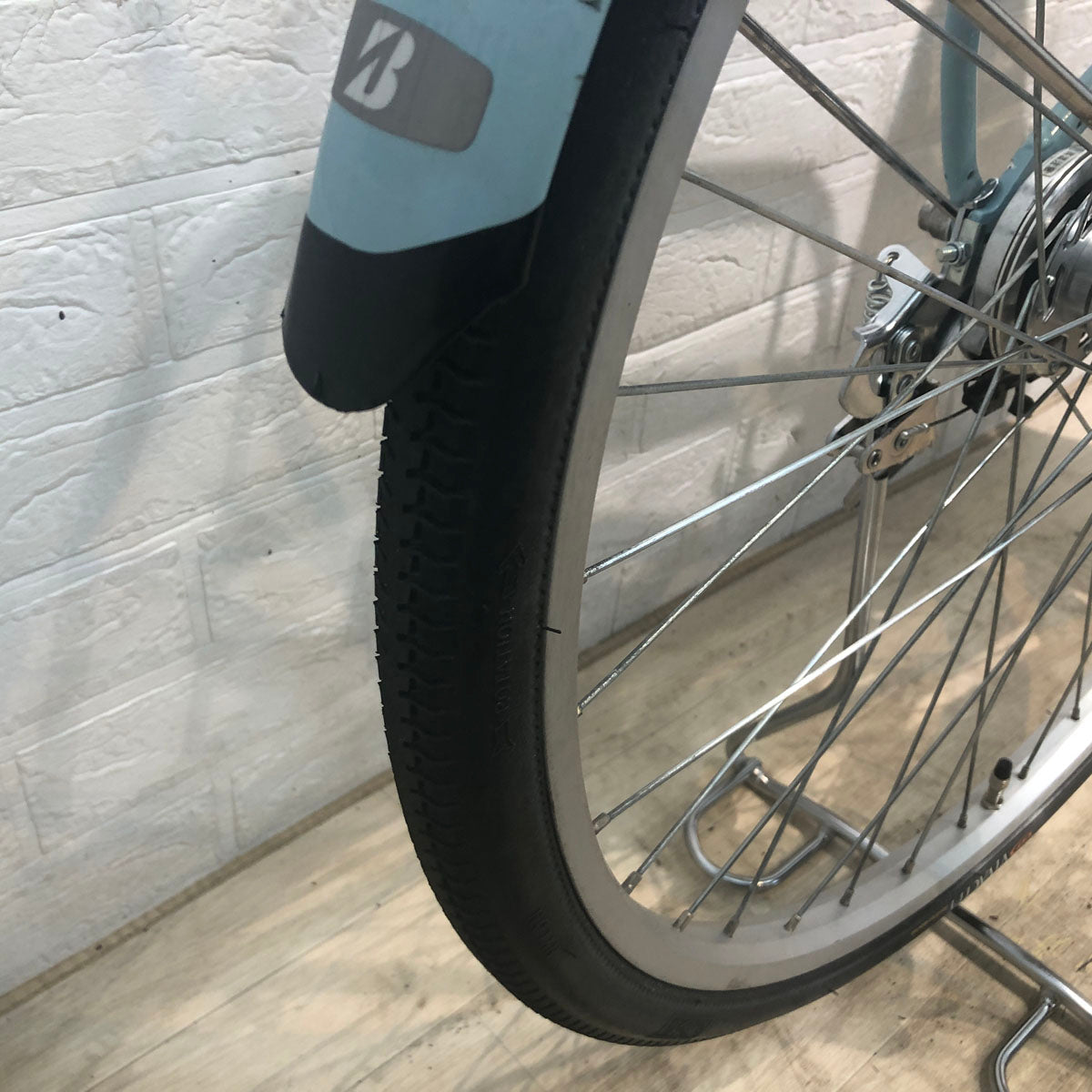 中古電動自転車 新品バッテリー ブリヂストン アシスタ ベーシック ブルー 26インチ YA122