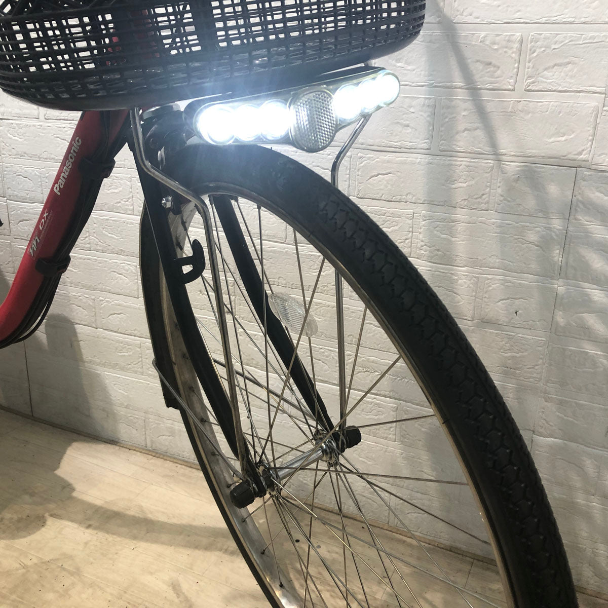 中古電動自転車 パナソニック ビビ DX レッド 26インチ YA123