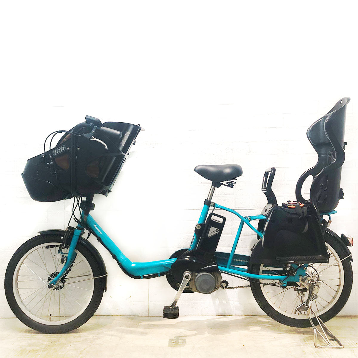 中古電動自転車 新品バッテリー パナソニック ギュット ミニ DX ブルー