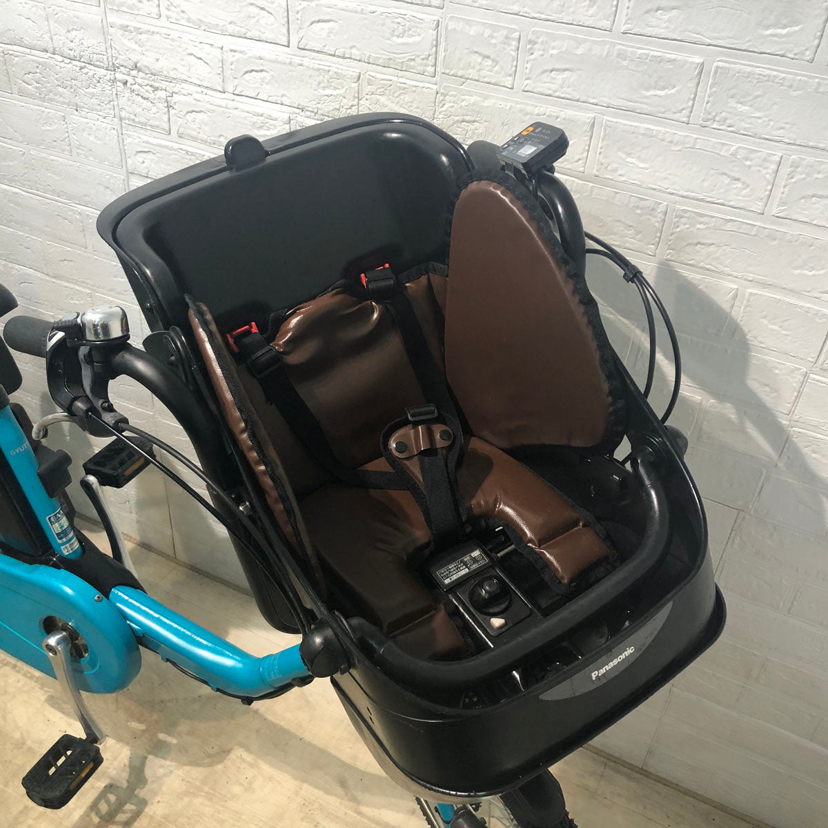 中古電動自転車 新品バッテリー パナソニック ギュット ミニ DX ブルー