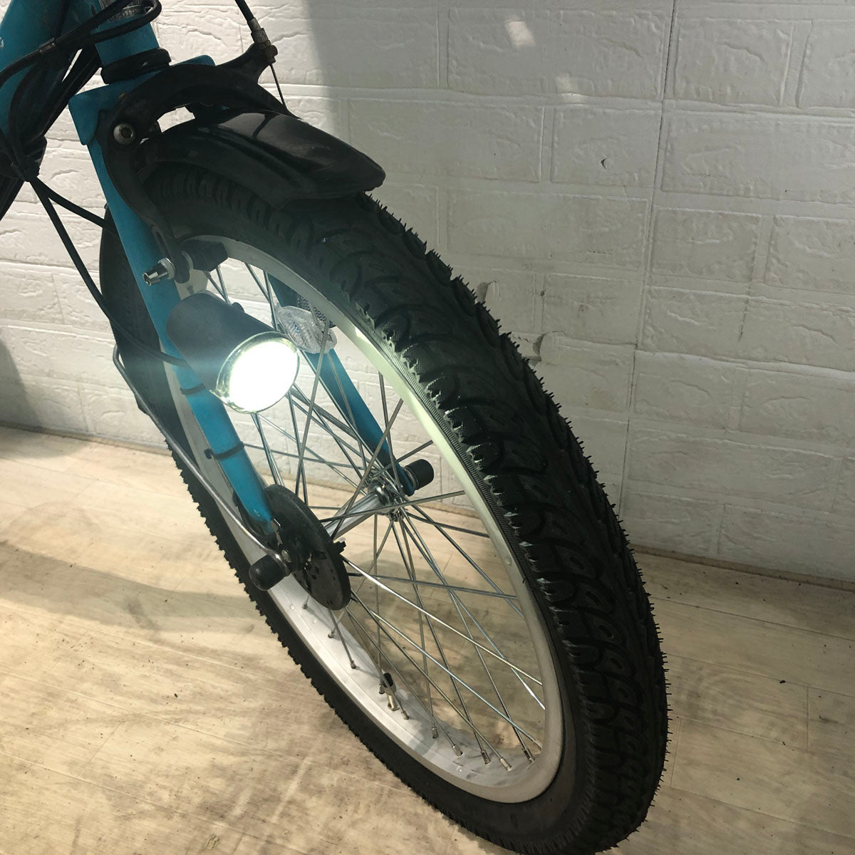中古電動自転車 新品バッテリー パナソニック ギュット ミニ DX ブルー