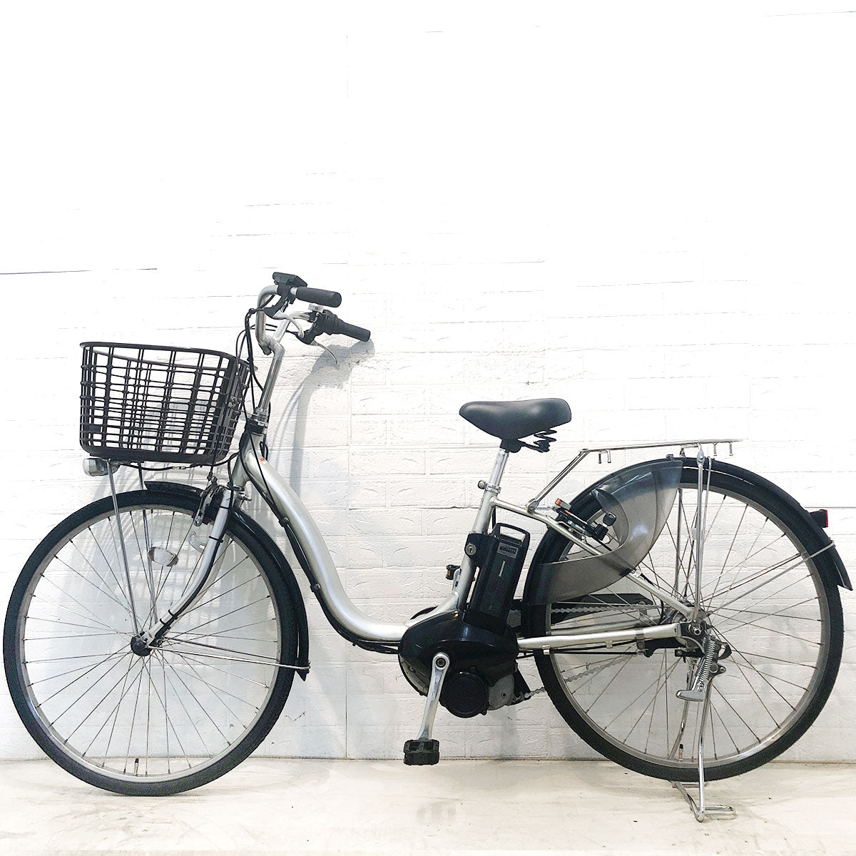 中古電動自転車 ヤマハ PAS ナチュラ スーパー シルバー 26インチ YG043