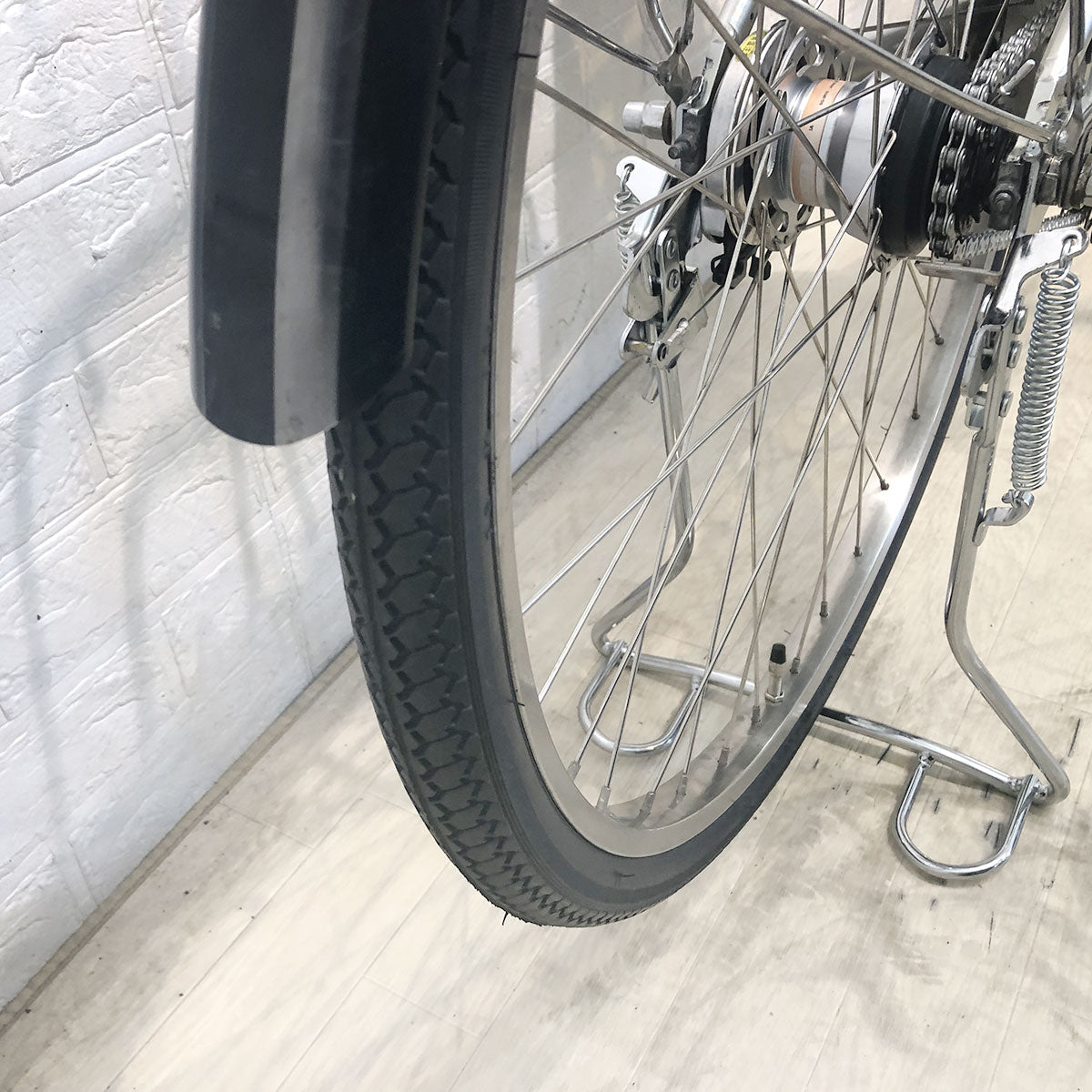 中古電動自転車 ヤマハ PAS ナチュラ スーパー シルバー 26インチ YG043
