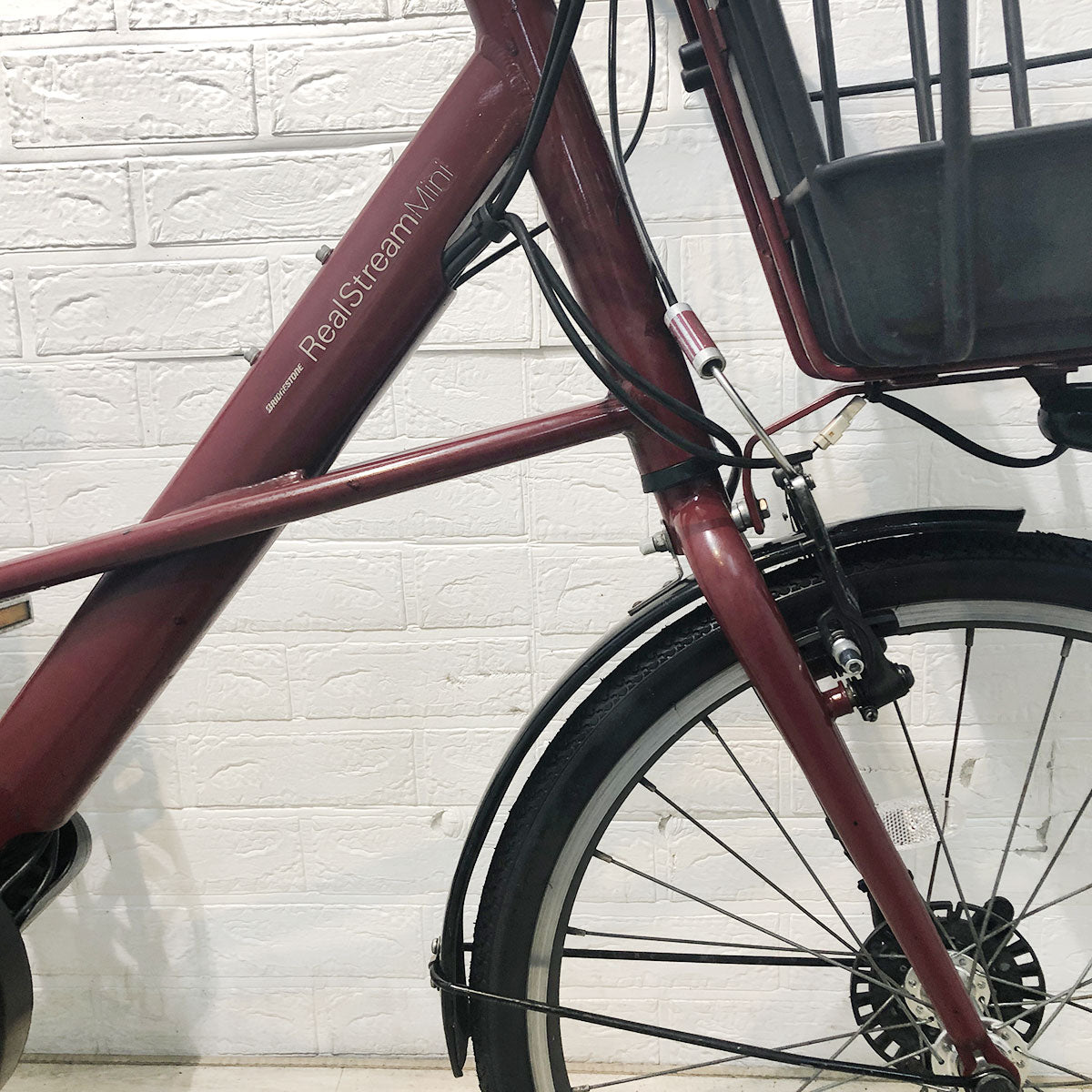 中古電動自転車 ブリヂストン リアルストリームミニ レッド 20インチ YG045