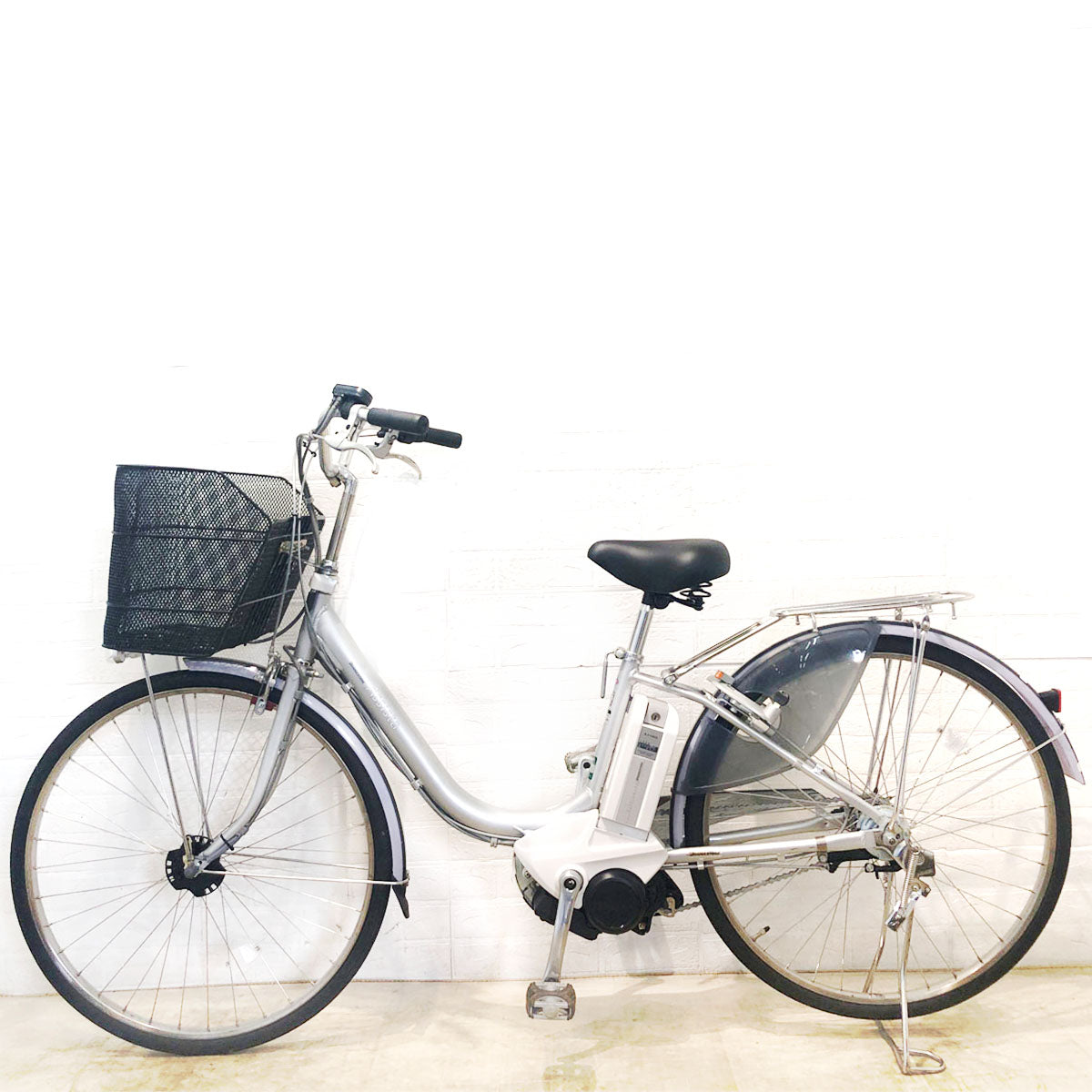 中古電動自転車 新品バッテリー ブリヂストン アシスタ シルバー 26インチ YB004