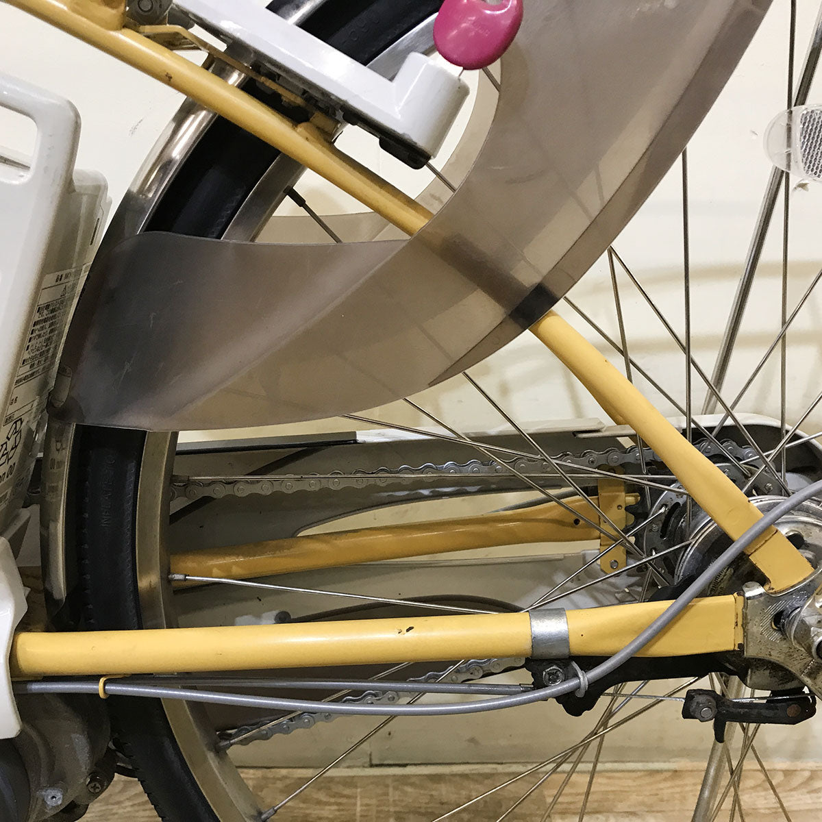 中古電動自転車 パナソニック ビビ DX イエロー 26インチ KF042