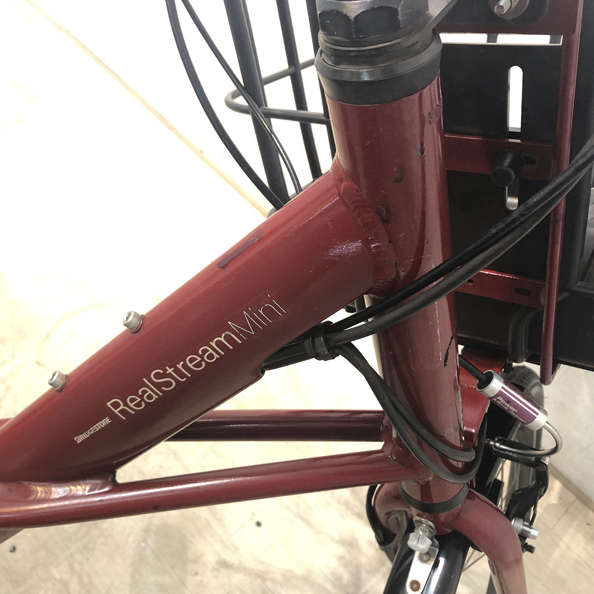 中古電動自転車 ブリヂストン リアルストリームミニ レッド 20インチ YG045