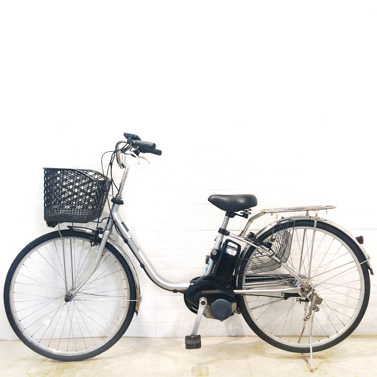 中古電動自転車 パナソニック ビビ SX シルバー 26インチ YB005