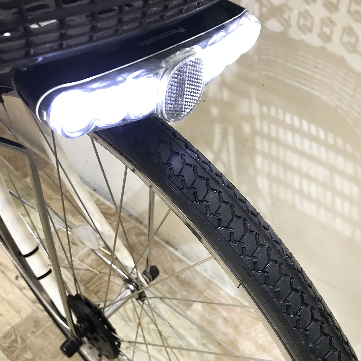 中古電動自転車 パナソニック ビビ DX ホワイト 26インチ KF043 