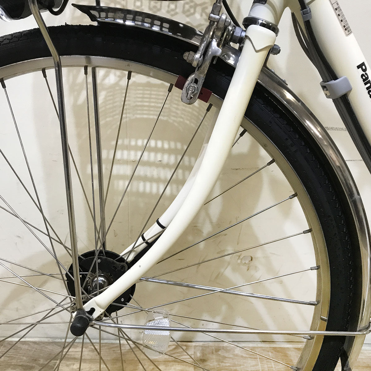 中古電動自転車 パナソニック ビビ DX ホワイト 26インチ KF043 