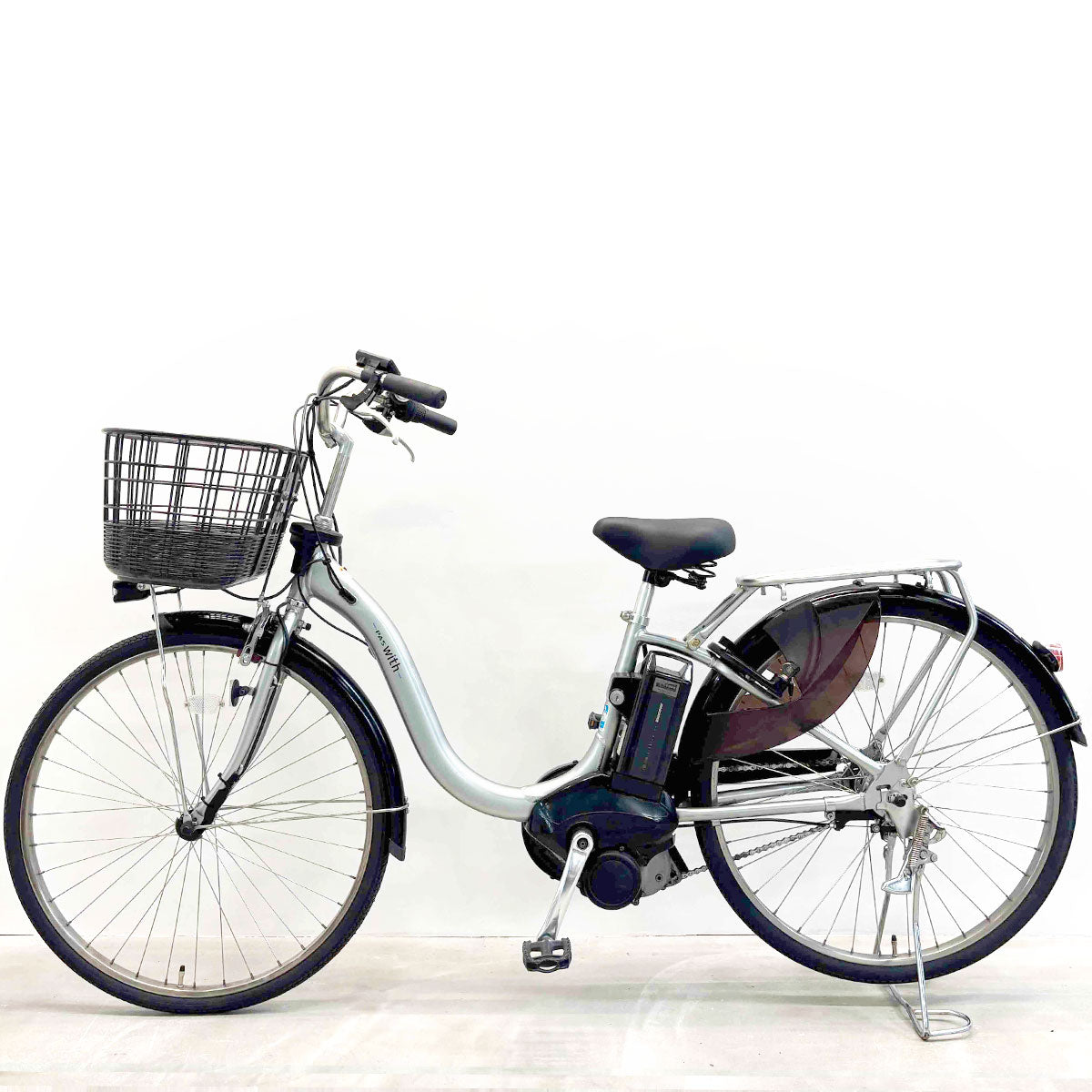 中古電動自転車 ヤマハ PAS ウィズ シルバー 26インチ YJ069