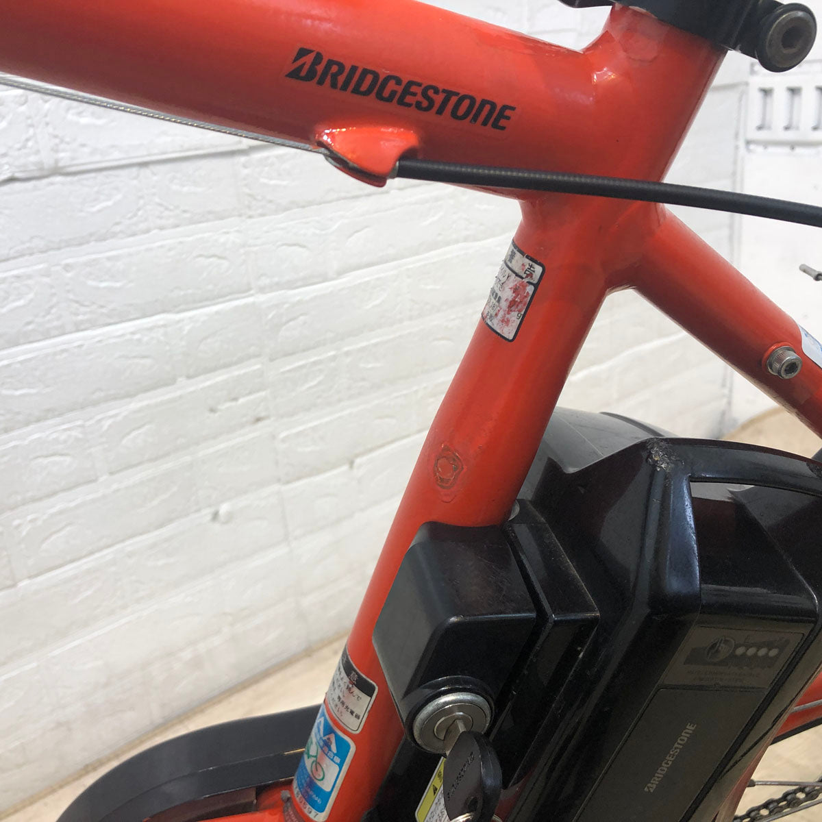 中古電動自転車 ブリヂストン リアルストリーム オレンジ 26インチ YB010