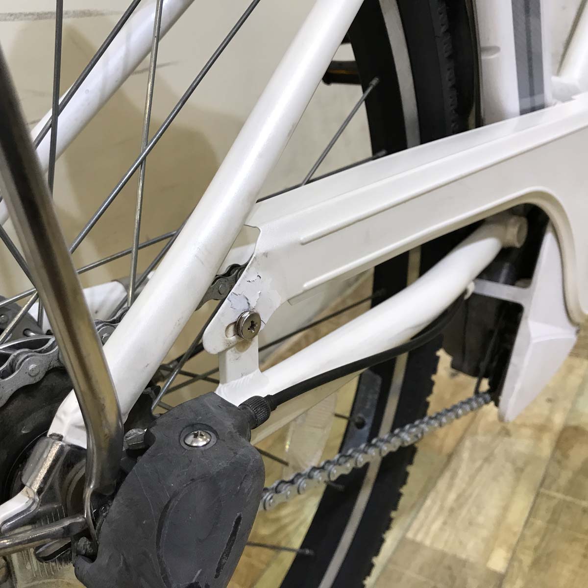 中古電動自転車 ヤマハ PAS Mina パス ミナ ホワイト 26インチ KF049 