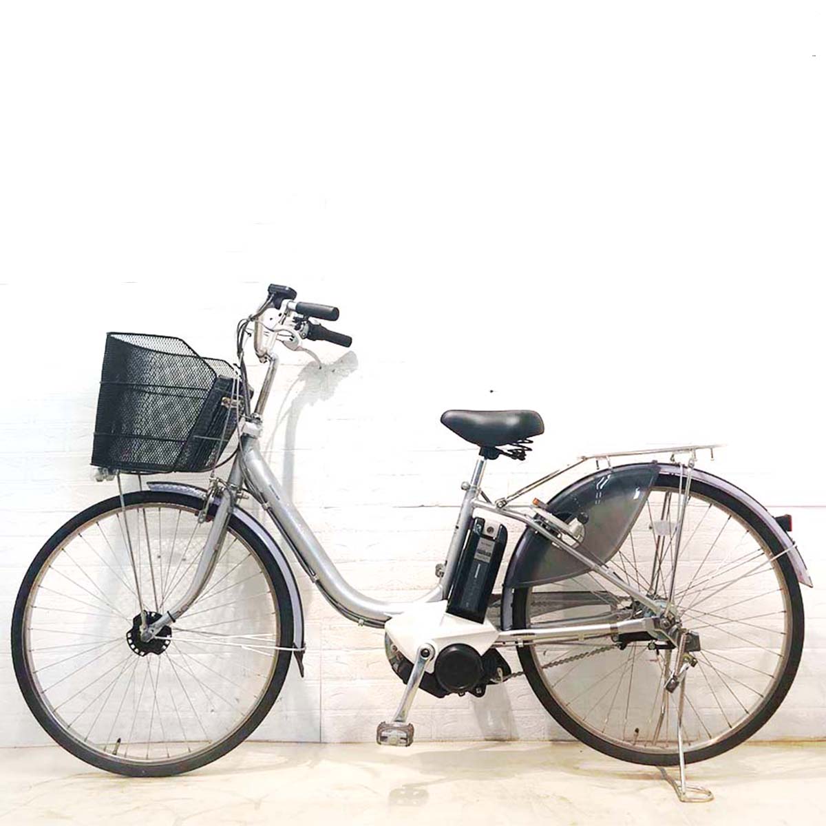 中古電動自転車 新品バッテリー ブリヂストン アシスタ シルバー 26インチ YB011  