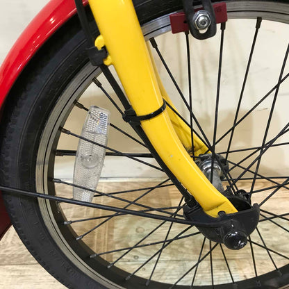 折りたたみ パナソニック オフタイム レッド × イエロー 前18×後20インチ KV109 【中古車】