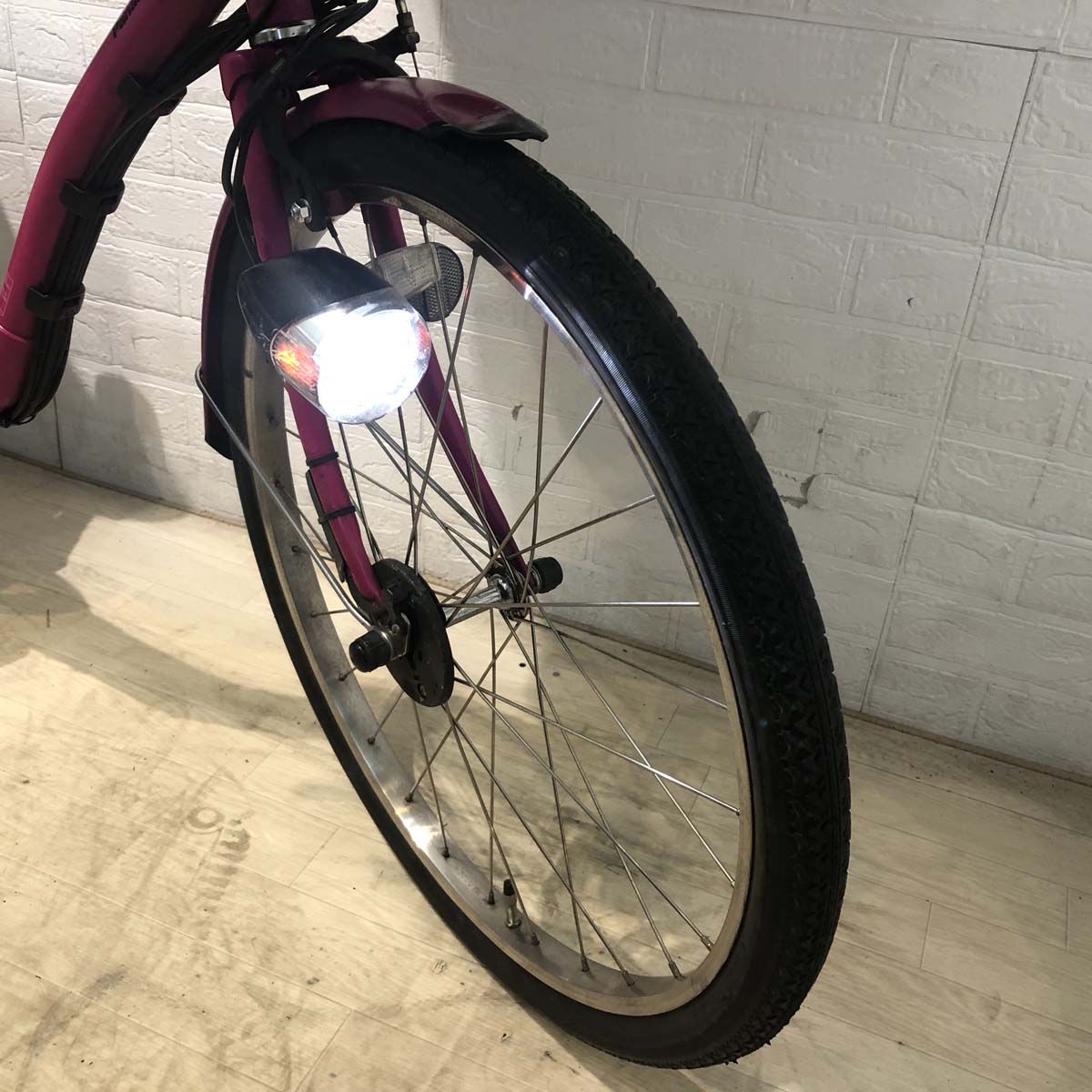 中古電動自転車 パナソニック ギュット DX ピンク 前22×後26インチ YB012