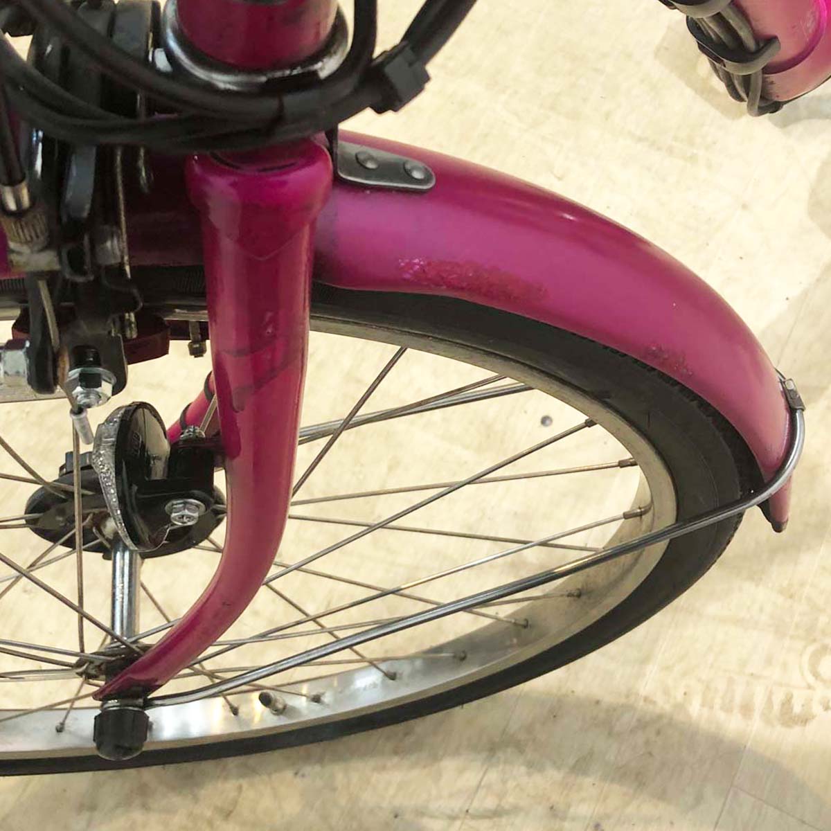 中古電動自転車 パナソニック ギュット DX ピンク 前22×後26インチ YB012