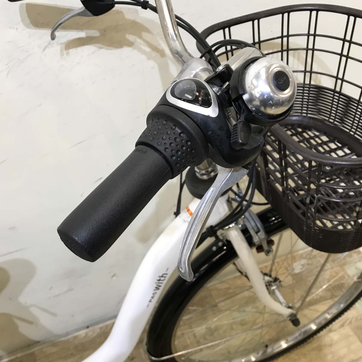 中古電動自転車 ヤマハ PAS With パス ウィズ ホワイト 26インチ KF052 