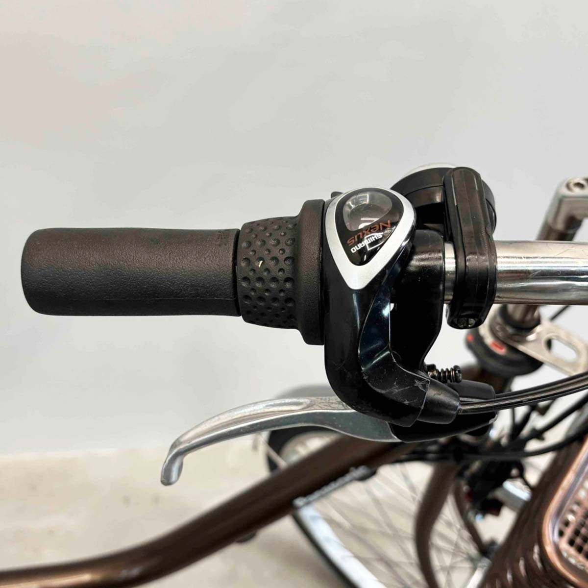中古電動自転車 新品バッテリー パナソニック ビビTX ブラウン 26インチ YJ074