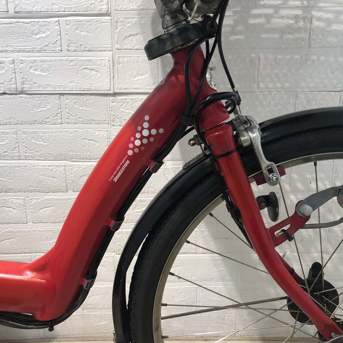 中古電動自転車 ブリヂストン アンジェリーノ ミニ レッド 22インチ YB013
