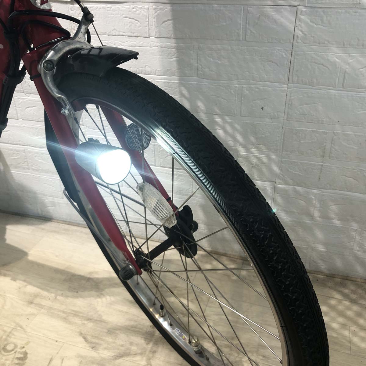 中古電動自転車 ブリヂストン アンジェリーノ ミニ レッド 22インチ YB013