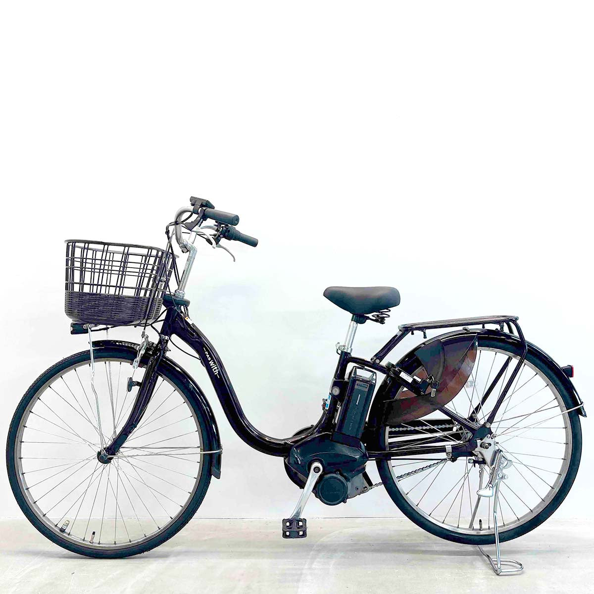 中古電動自転車 ヤマハ PAS ウィズ ブラウン 26インチ YJ076