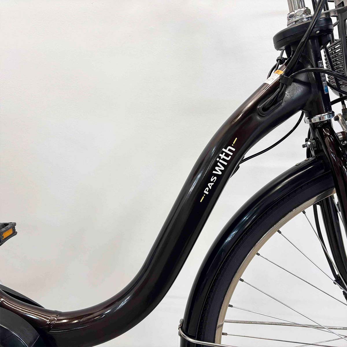 中古電動自転車 ヤマハ PAS ウィズ ブラウン 26インチ YJ076