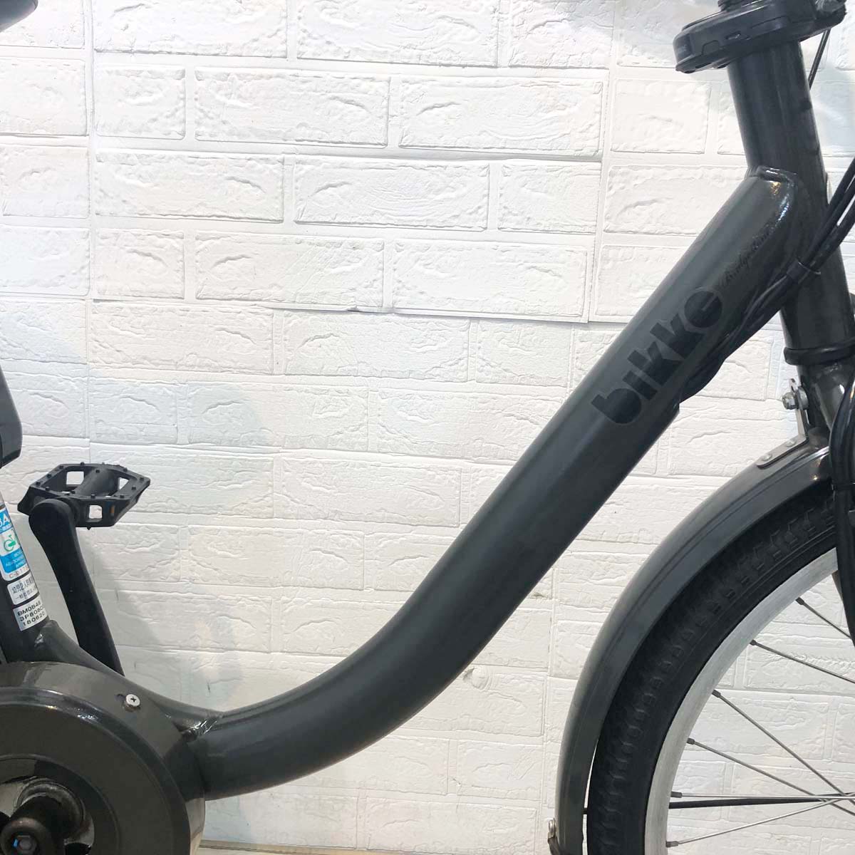 中古電動自転車 新品バッテリー ブリヂストン ビッケモブdd グレー 24×20インチ YG057