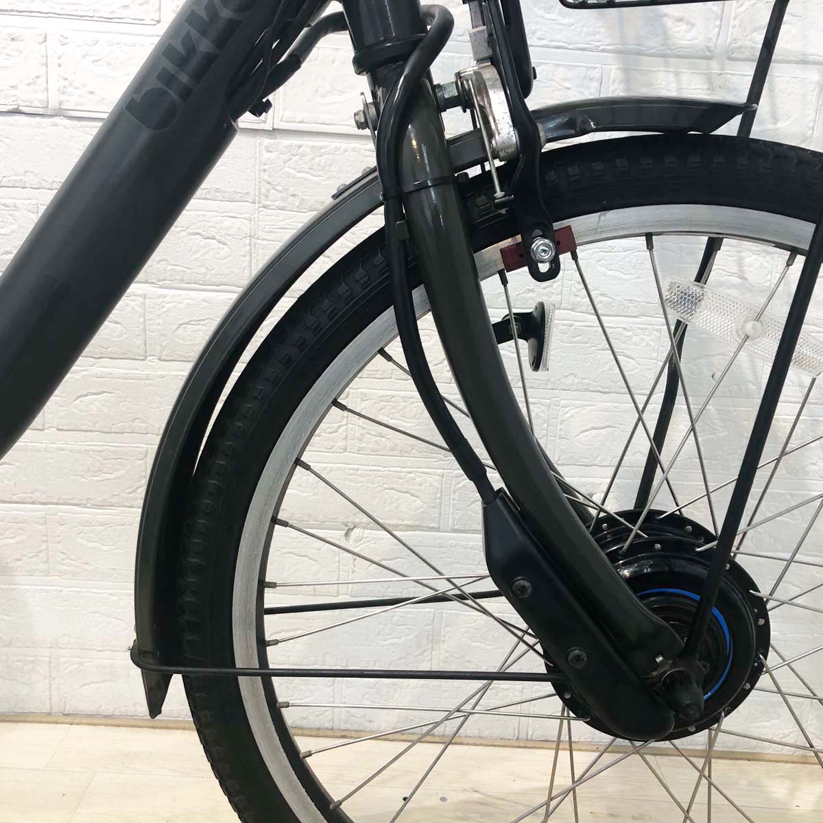 中古電動自転車 新品バッテリー ブリヂストン ビッケモブdd グレー 24×20インチ YG057